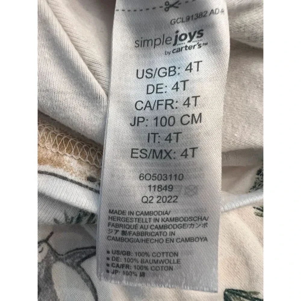 Carters cotton pajamas